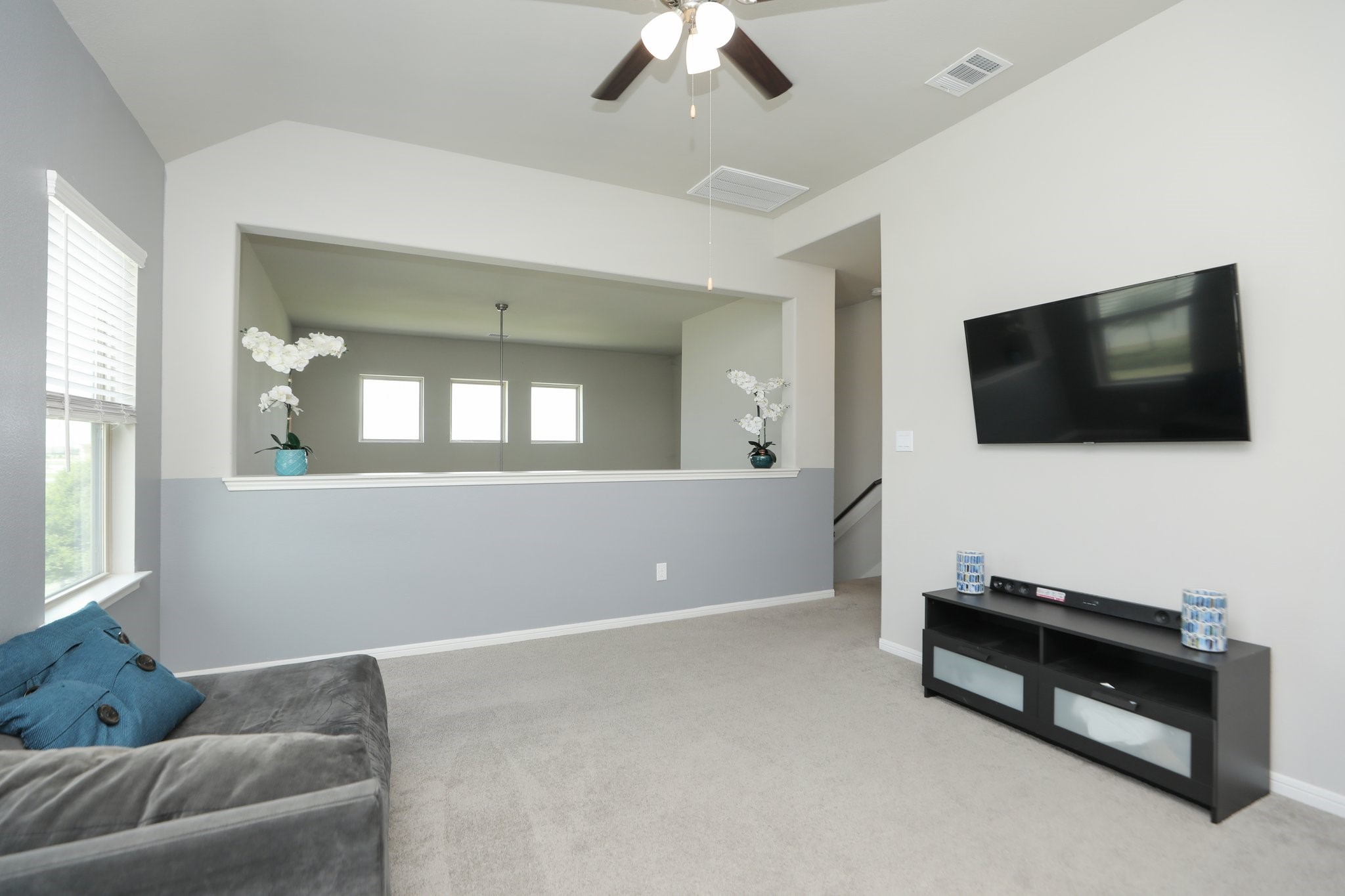 2401 Sequoia Grove Drive Rosharon, TX 77583 - Photo 24 of 39 UPSTAIRS DEN- Ceiling fan light filled.