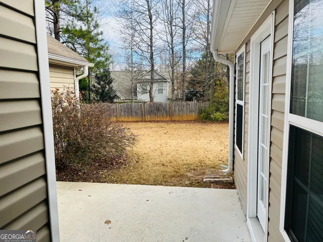 a view of a small yard