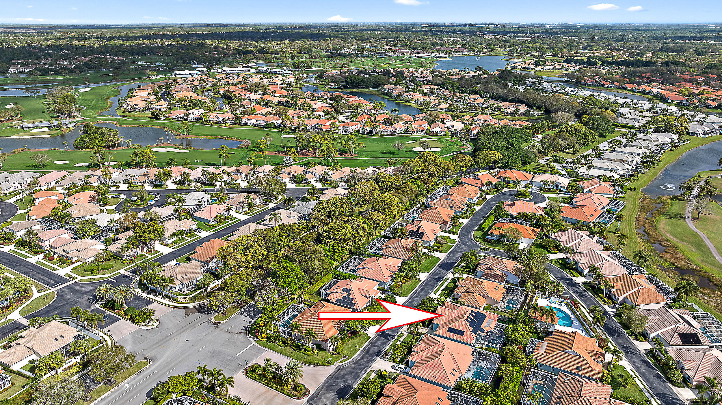 271 Eagleton Estates Boulevard Palm Beach Gardens, FL 33418 - Photo 32 of 37 an aerial view of residential houses with outdoor space