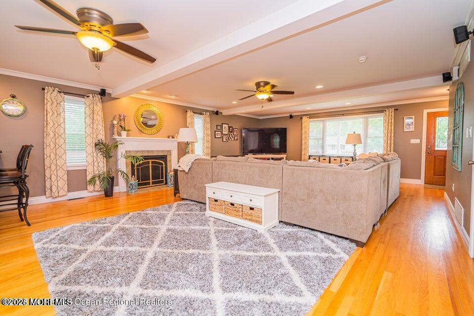1 Kari Court Jackson, NJ 08527 - Photo 17 of 66 a living room with fireplace furniture and a flat screen tv