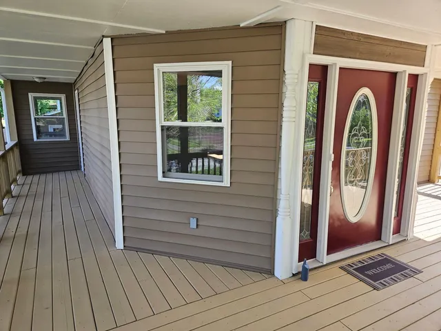a view of front door of house