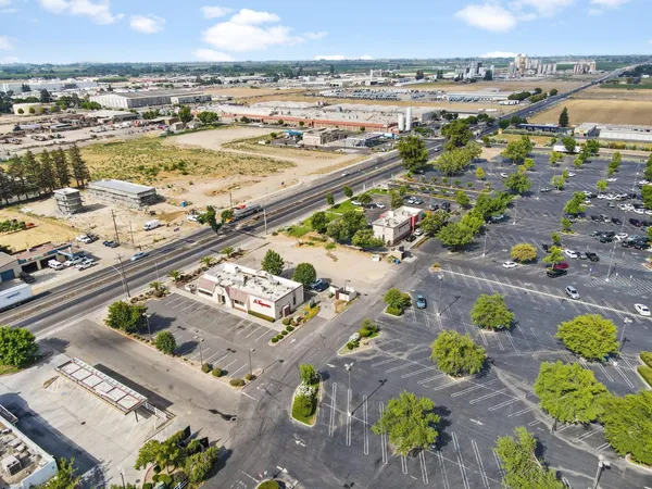 a view of city with ocean