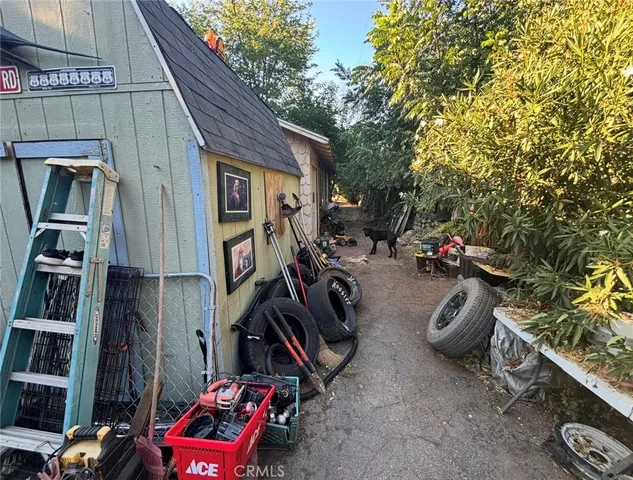 a view of storage and utility room