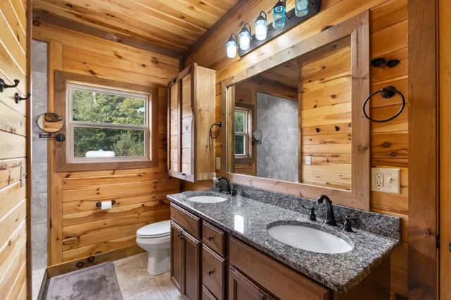 a kitchen with a stove and cabinets