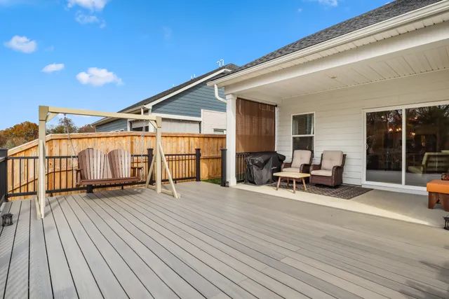 a view of outdoor space with seating