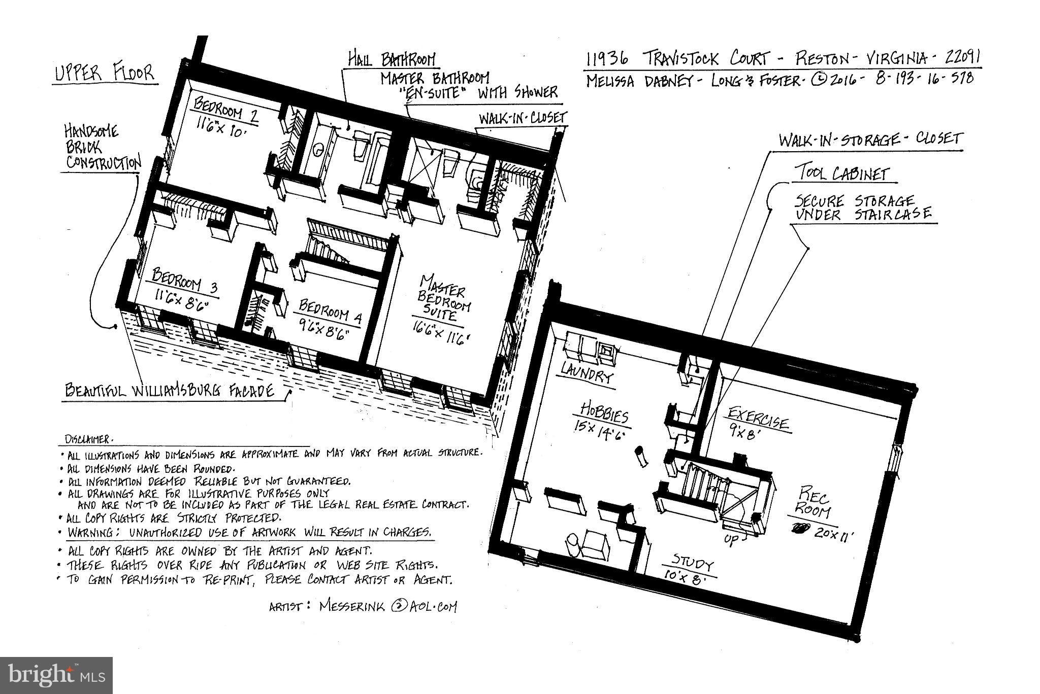 11936 Travistock Court Reston, VA 20191 - Photo 30 of 30 Floor Plans Upper