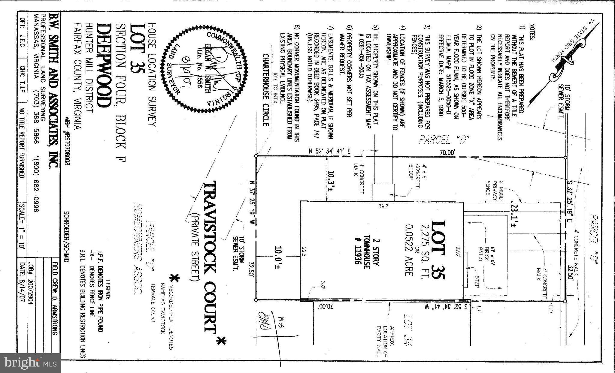 11936 Travistock Court Reston, VA 20191 - Photo 23 of 30 Plat of property