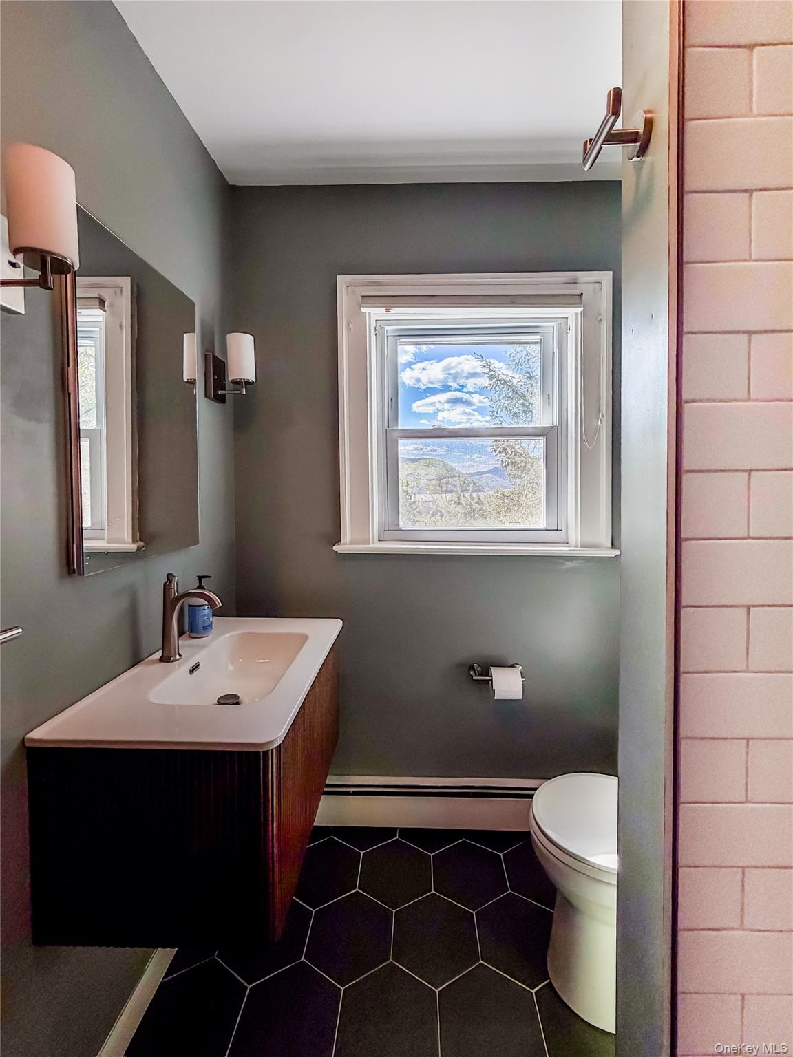350 Smith Street Peekskill, NY 10566 - Photo 25 of 32 a bathroom with a sink mirror and toilet
