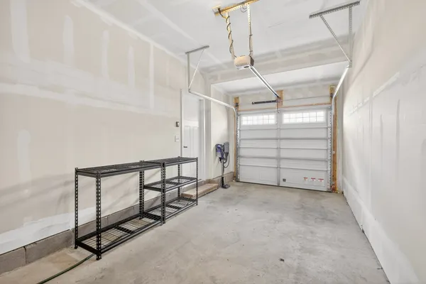 a view of a room with stairs