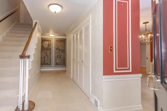 a view of a bedroom with a wardrobe space