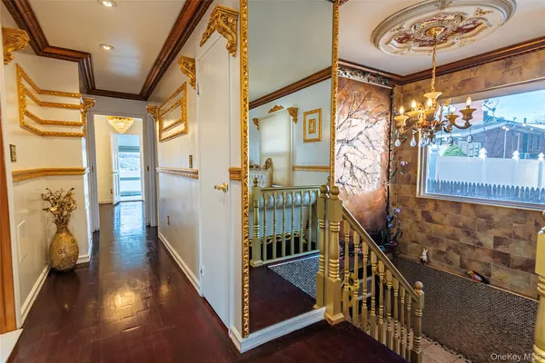 a bathroom with a tub sink and toilet