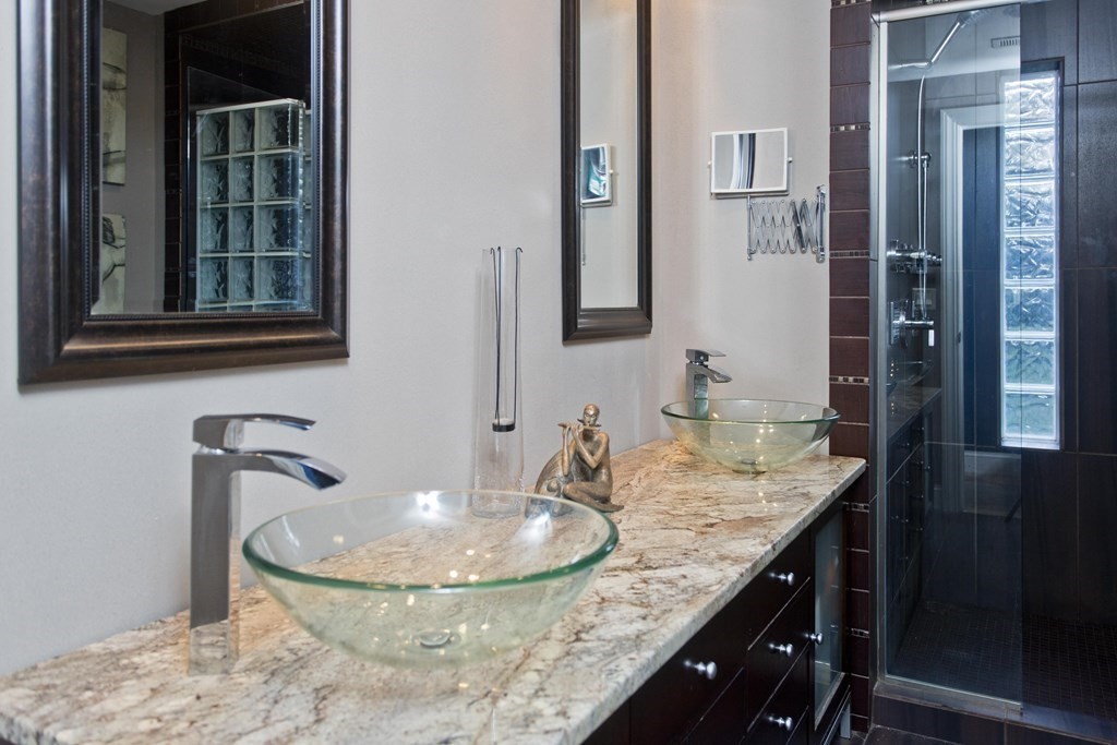 98 Greenwich Road Ware, MA 01082 - Photo 10 of 22 a bathroom with a granite countertop sink and a mirror