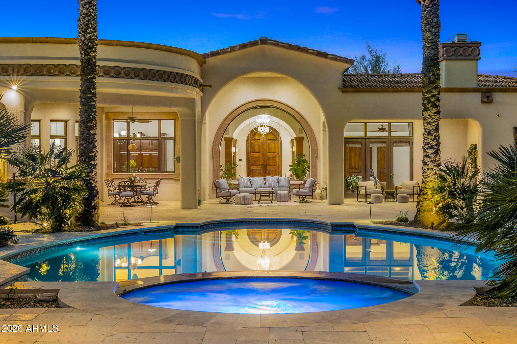 5401 East Mockingbird Lane Paradise Valley, AZ 85253 - Photo 53 of 62 54spa lounge_twilight