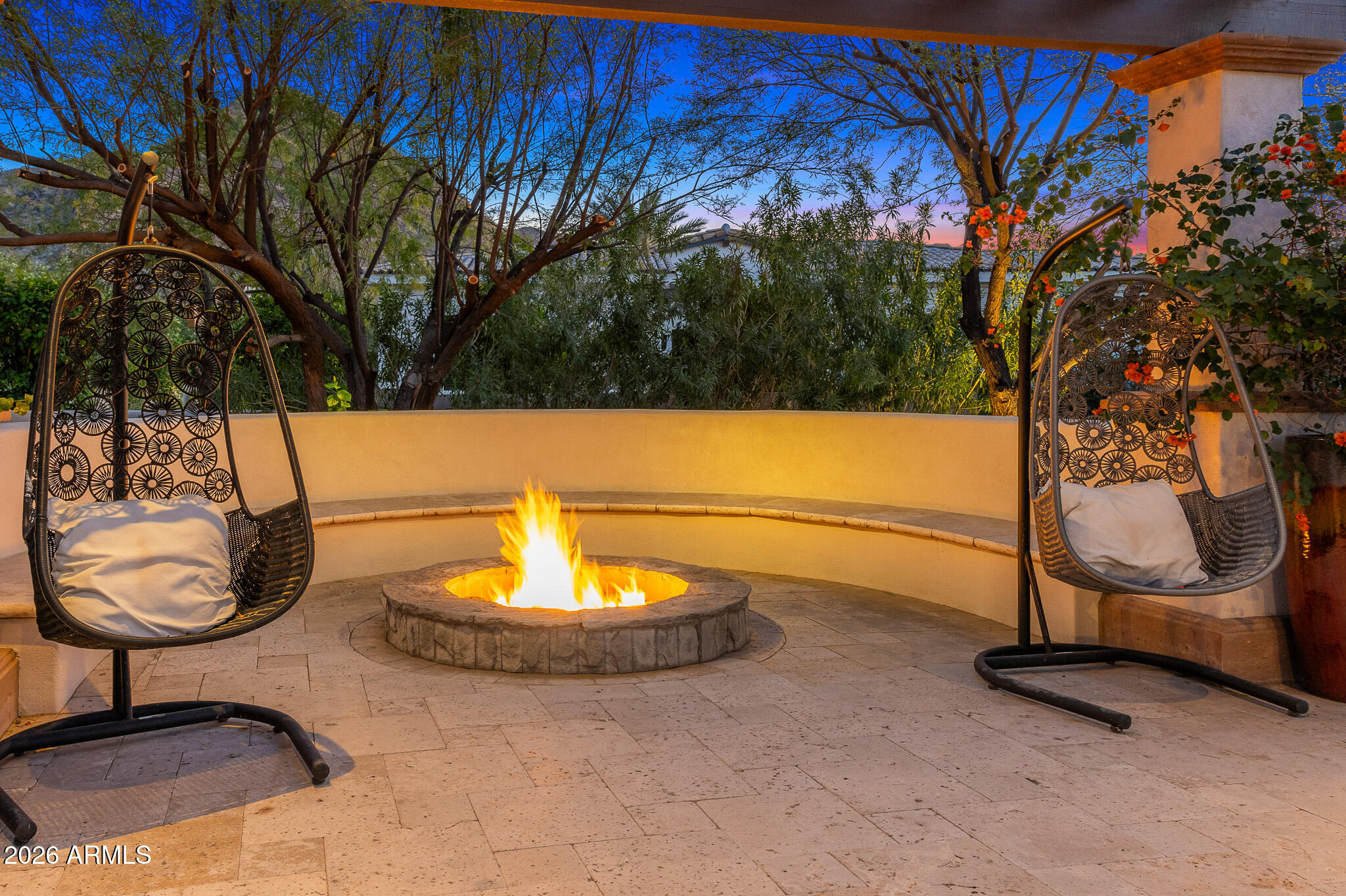 5401 East Mockingbird Lane Paradise Valley, AZ 85253 - Photo 54 of 62 55fire pit lounge_twilight