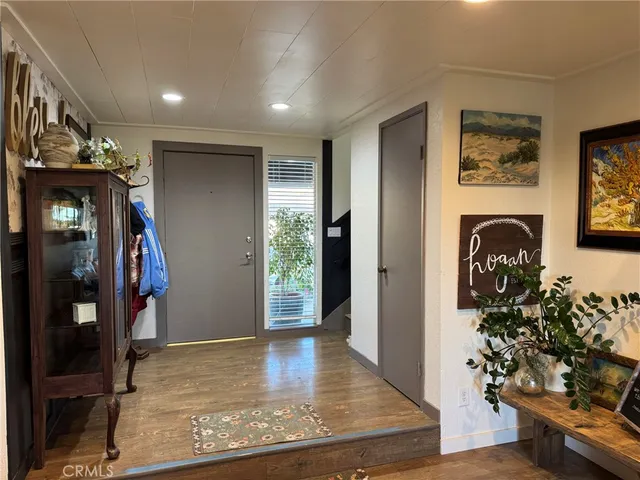 a view of a entryway of a house