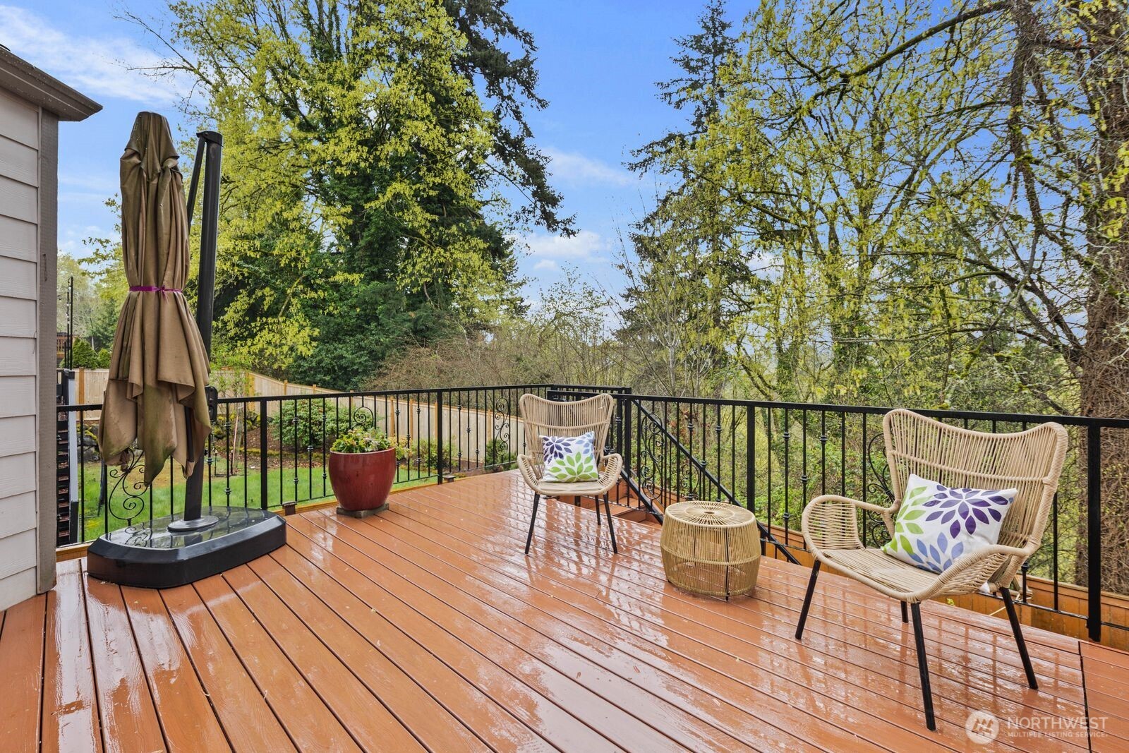 3429 Lincoln Avenue Northeast Renton, WA 98056 - Photo 37 of 40 a view of a chairs on the deck