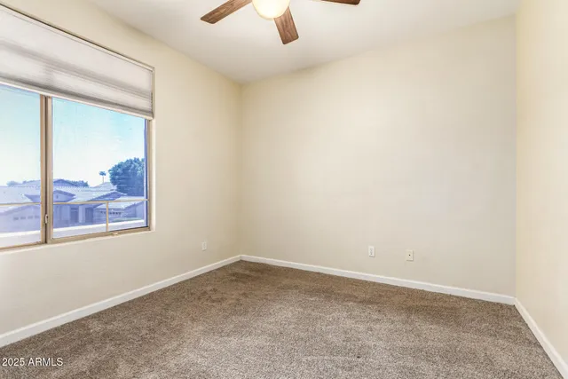 an empty room with a window