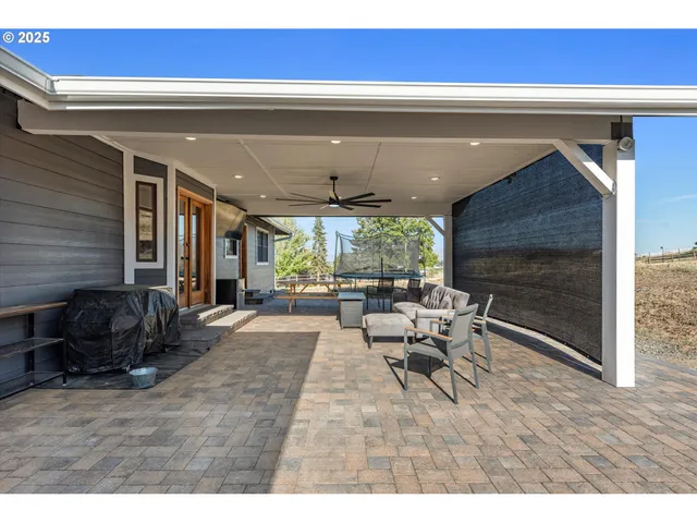 a living room with a couch and a table