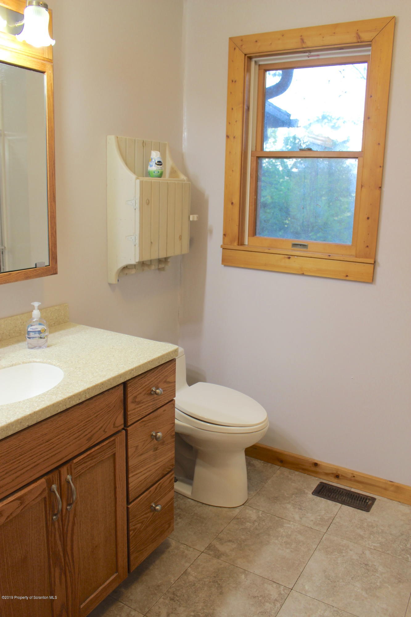1603 Oak Ridge Road Mehoopany, PA 18629 - Photo 24 of 52 a bathroom with a sink a toilet and a mirror