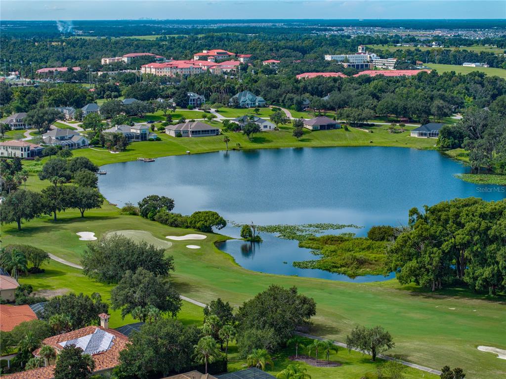 34120 Americana Avenue Dade City, FL 33525 - Photo 56 of 71 an aerial view of residential houses with outdoor space and lake view