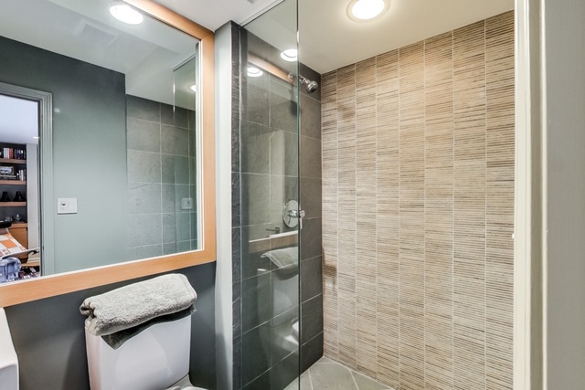 55 West Goethe Street, Unit 1233 Chicago, IL 60610 - Photo 8 of 31 a bathroom with a toilet and a shower