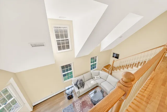 view of living room with furniture and wooden floor