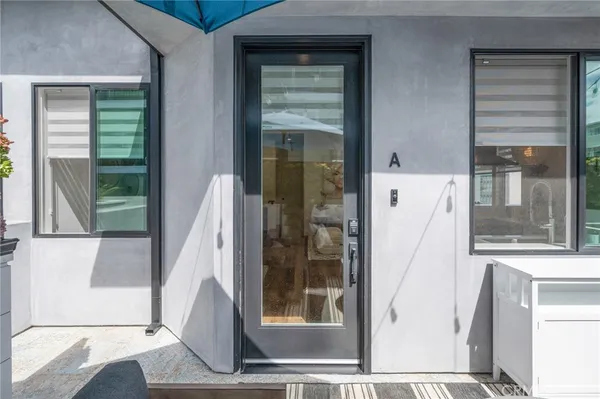 a view of a door front of a house