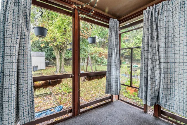 a view of a room with window