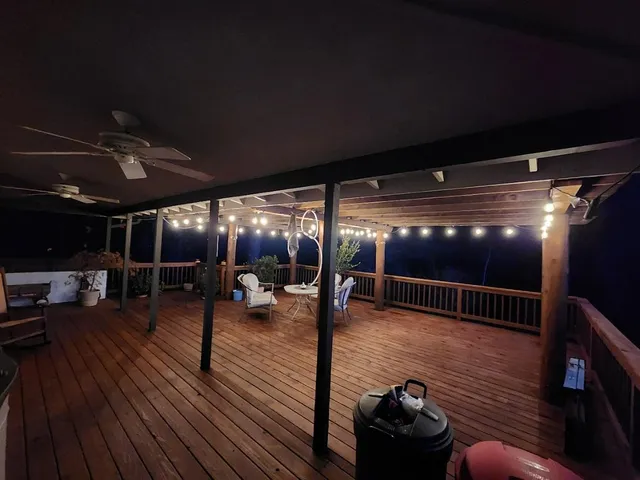 a view of outdoor space with wooden floor and outdoor space