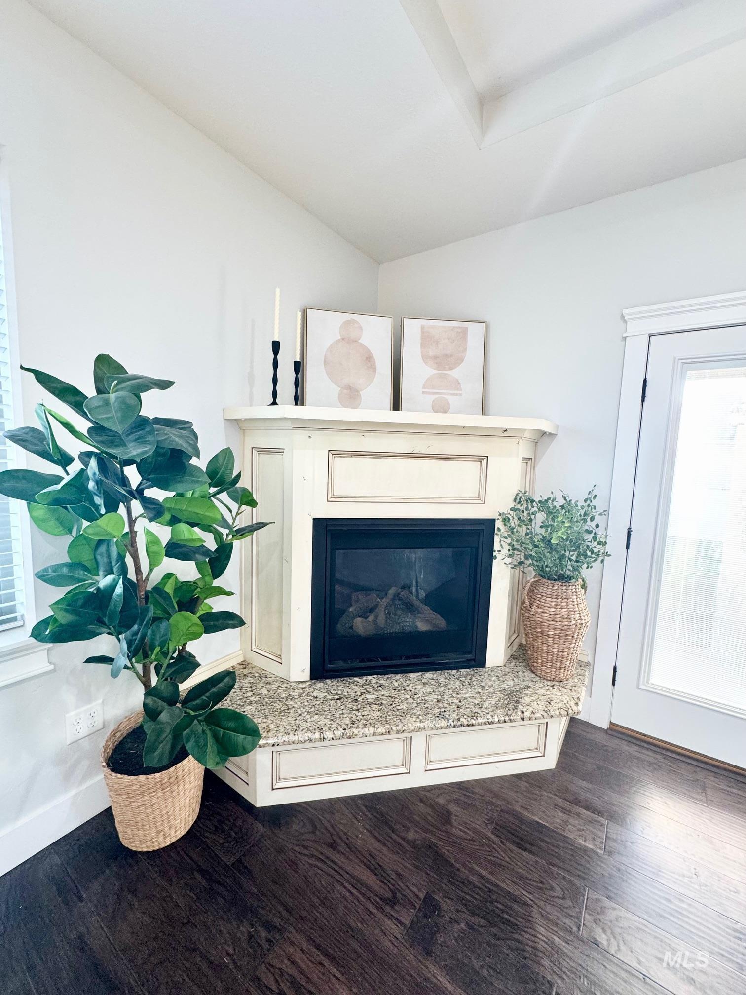 650 Lochsa Loop Heyburn, ID 83336 - Photo 6 of 26 Detailed view of wood finished floors and a glass covered fireplace