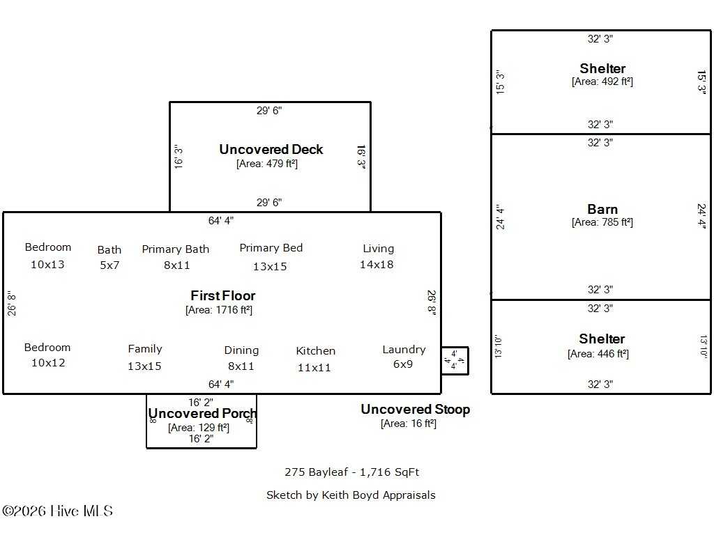 275 Bayleaf Road New Bern, NC 28560 - Photo 52 of 52 Sketch