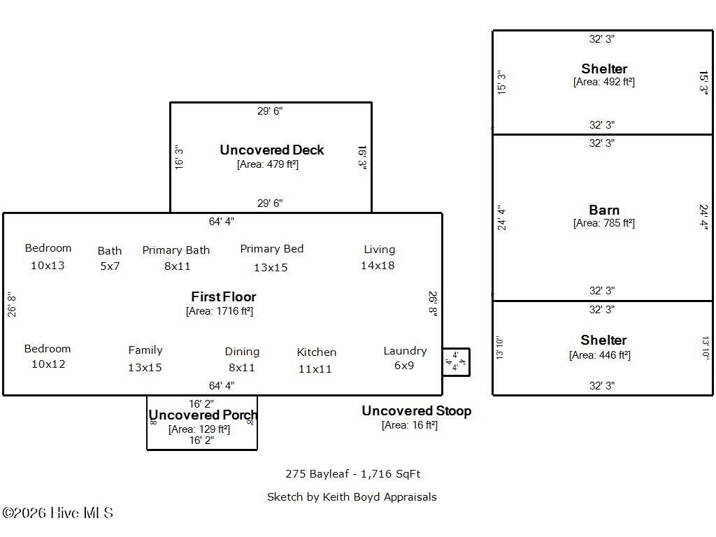 275 Bayleaf Road New Bern, NC 28560 - Photo 51 of 52 Sketch