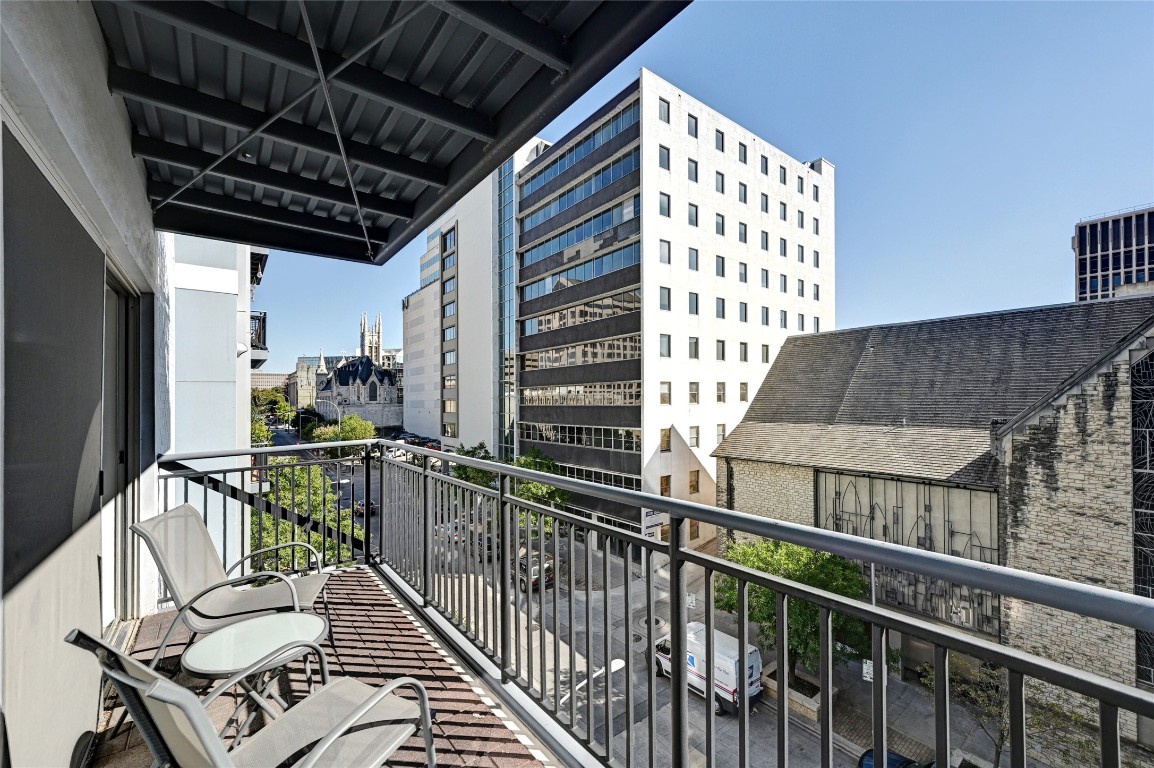 800 Brazos Street, Unit 705 Austin, TX 78701 - Photo 23 of 34 a view of balcony with furniture