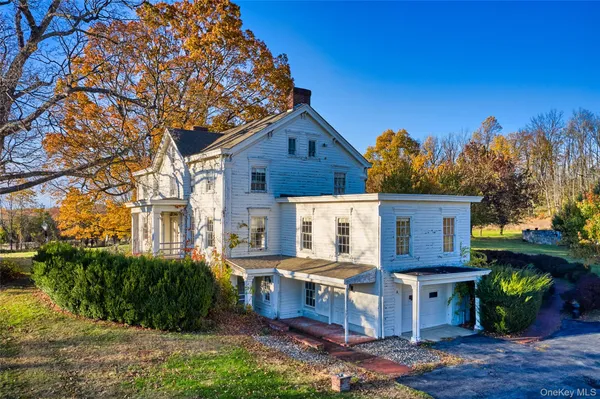 a view of a house with a patio