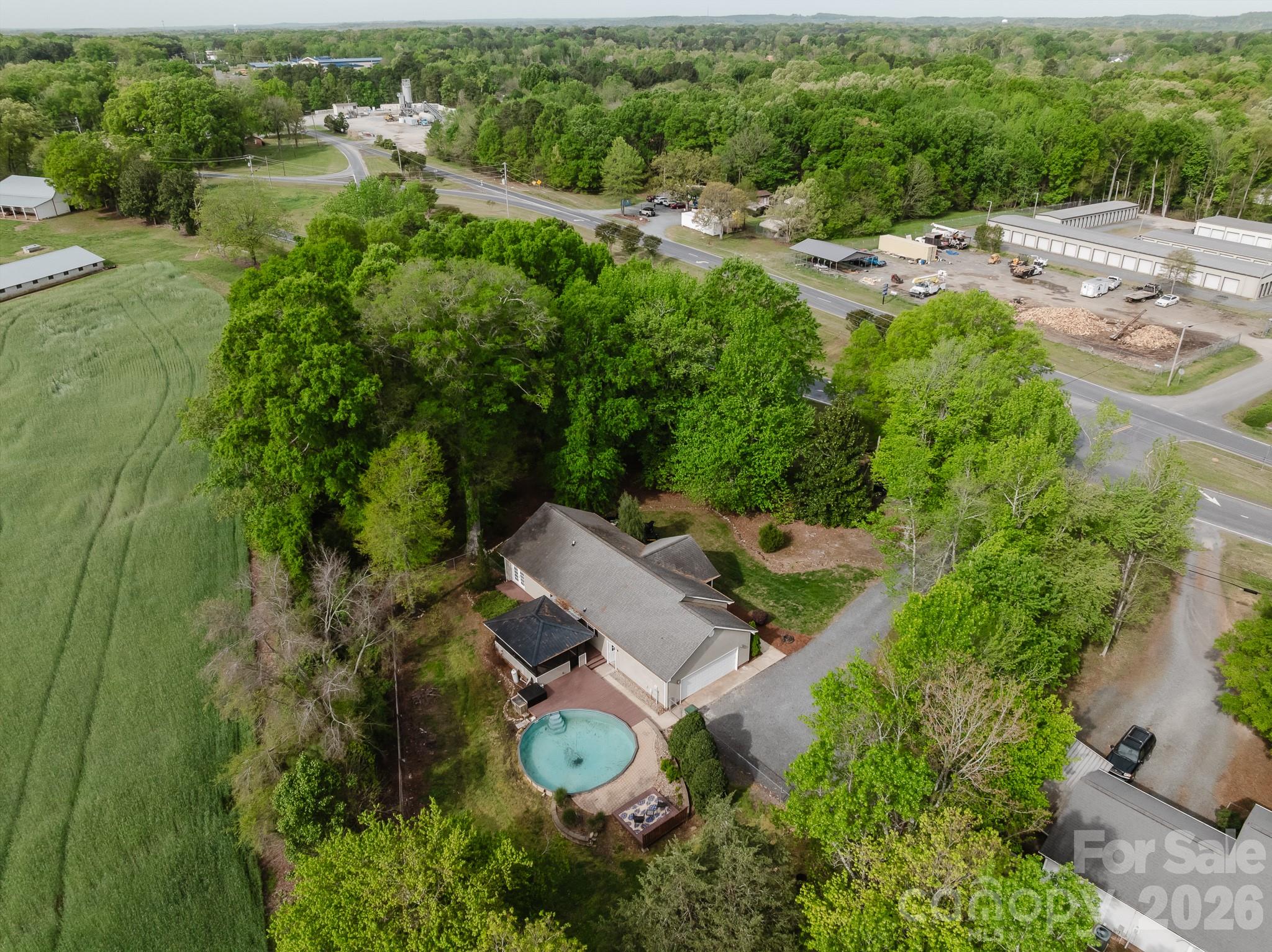 2104 Badin Road Albemarle, NC 28001 - Photo 41 of 46 an aerial view of a house with yard swimming pool and outdoor seating