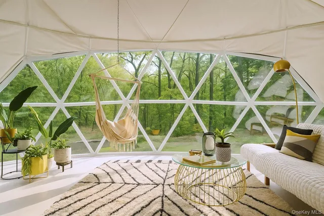 a view of outdoor space with seating area