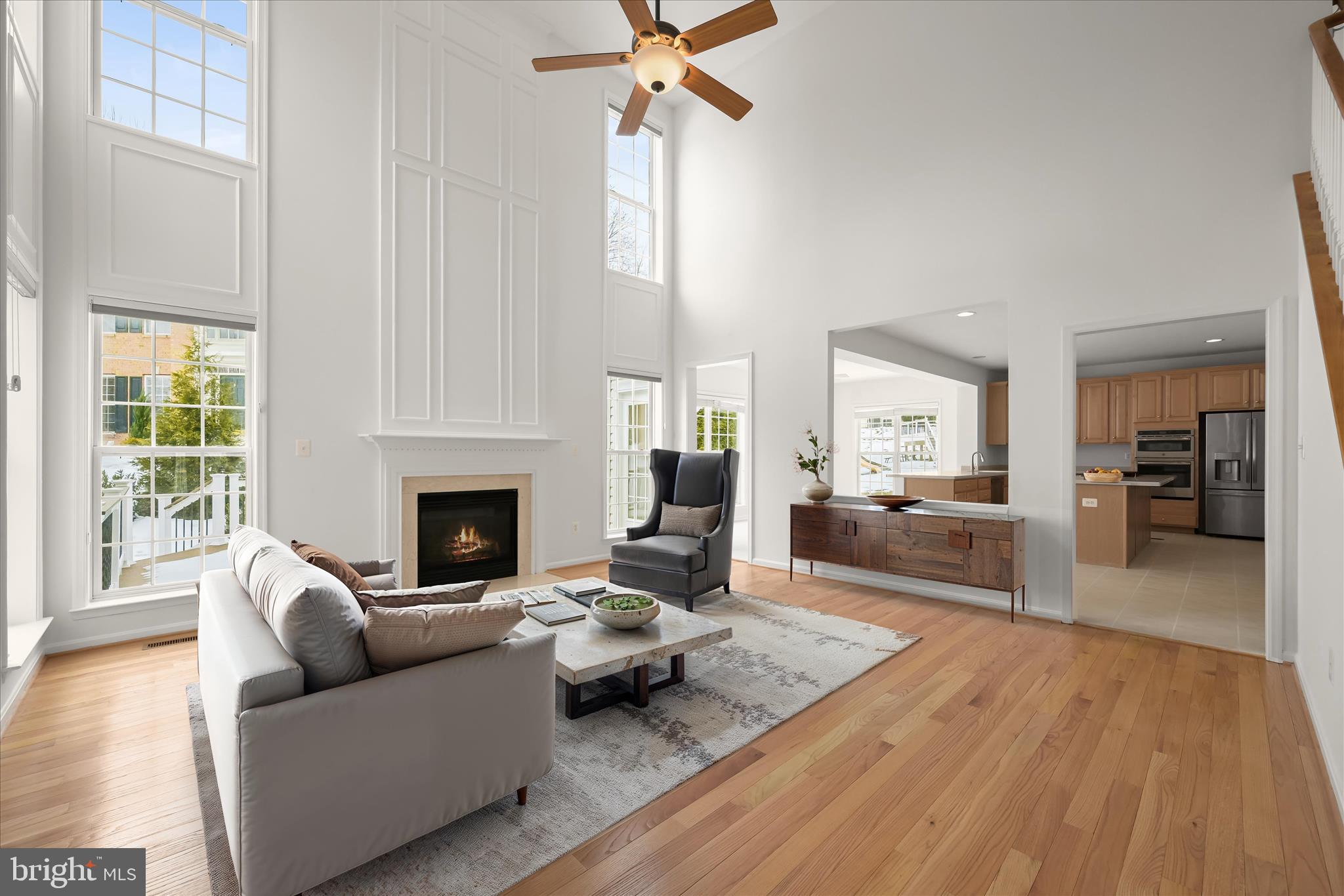 8433 Roberts Road Ellicott City, MD 21043 - Photo 3 of 84 2-story great room with gas fireplace (vs)