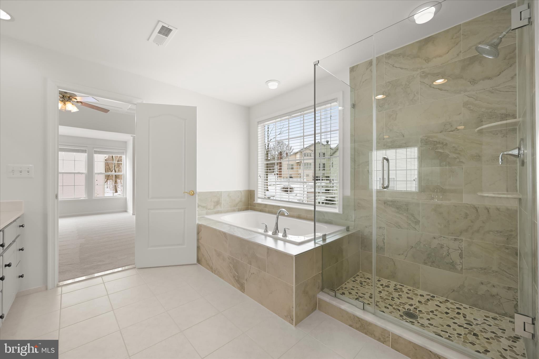 8433 Roberts Road Ellicott City, MD 21043 - Photo 50 of 84 Soaking tub & frameless shower