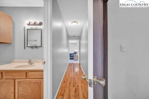 a en suite bathroom with a sink