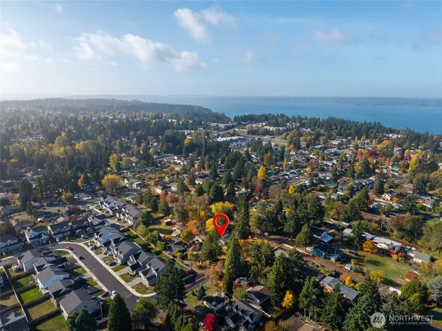 an aerial view of multiple house