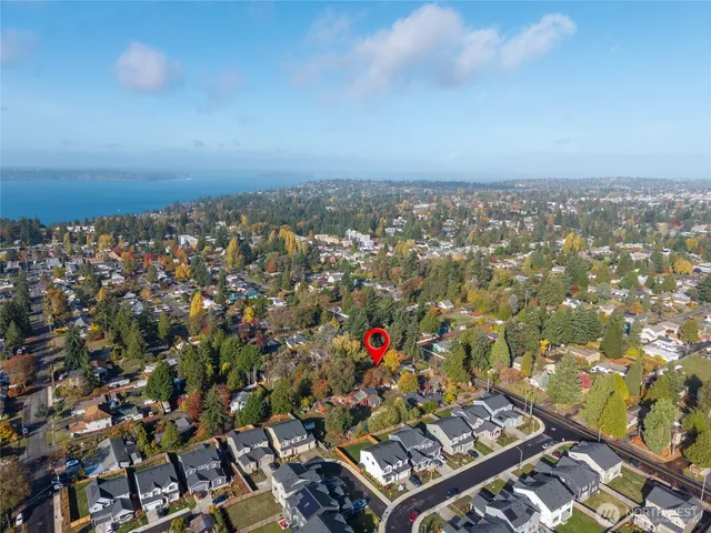 an aerial view of multiple house