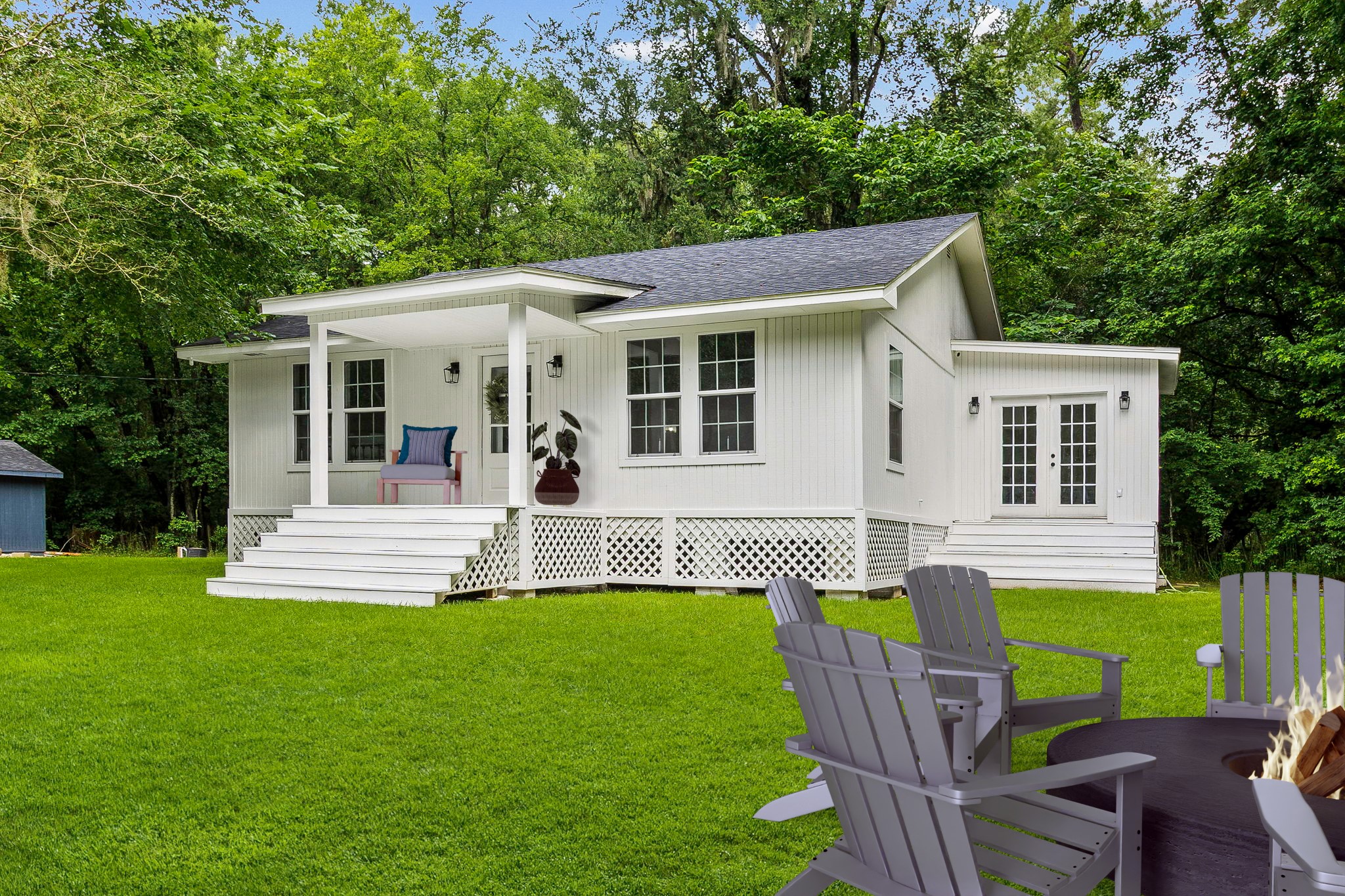 600 Wilderness Road Point Blank, TX 77364 - Photo 4 of 28 Bright white exterior creates a timeless modern farmhouse feel. *digitally enhanced