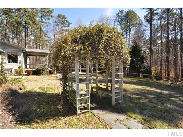 2816 Pleasant Union Church Road Raleigh, NC 27614 - Photo 18 of 25 Enjoy the gorgeous 4.04-acre lot with fenced in yard including front and rear porches, covered patio, detached storage shed, chicken coop, and so much more! Back Yard