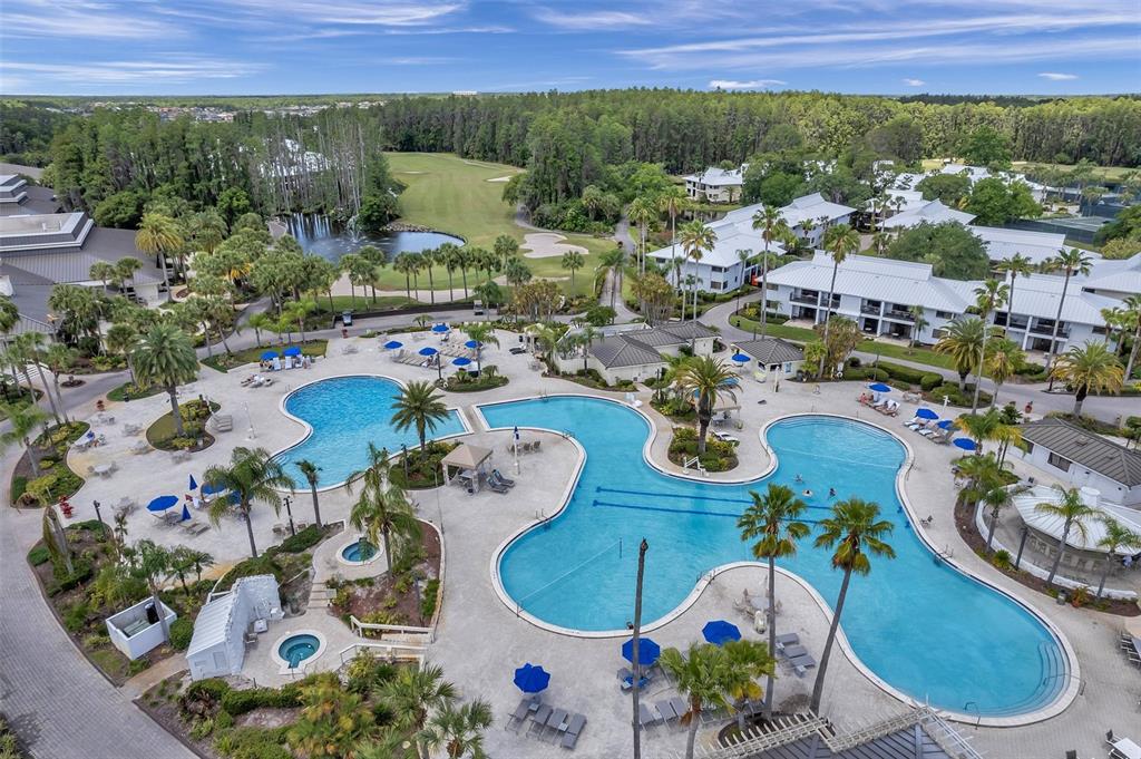 29147 Bay Hollow Drive, Unit 3224 Wesley Chapel, FL 33543 - Photo 87 of 89 an aerial view of a house with yard swimming pool and outdoor seating