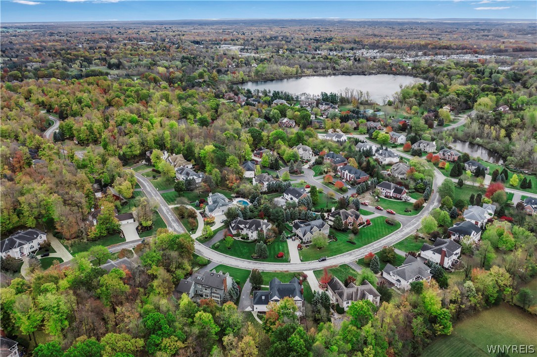 9590 Cobblestone Drive Clarence, NY 14031 - Photo 41 of 42 Aerial of house and Spaulding Lake