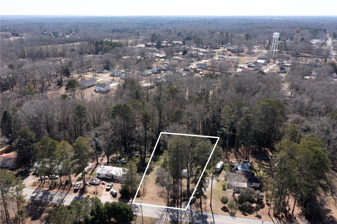 108 Parkview Road Iva, SC 29655 - Photo 8 of 9 Lines are not exact. White Shed is on neighboring property. Iva water towers can be seen in the distance.