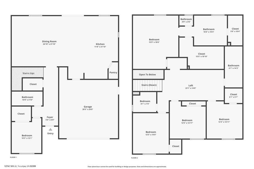 12764 Clifton Way Yucaipa, CA 92399 - Photo 2 of 24 view of a bathroom with a refrigerator