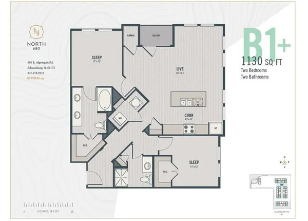 $3,011 | 700 East Algonquin Road, Unit 2213, Schaumburg, IL 60173