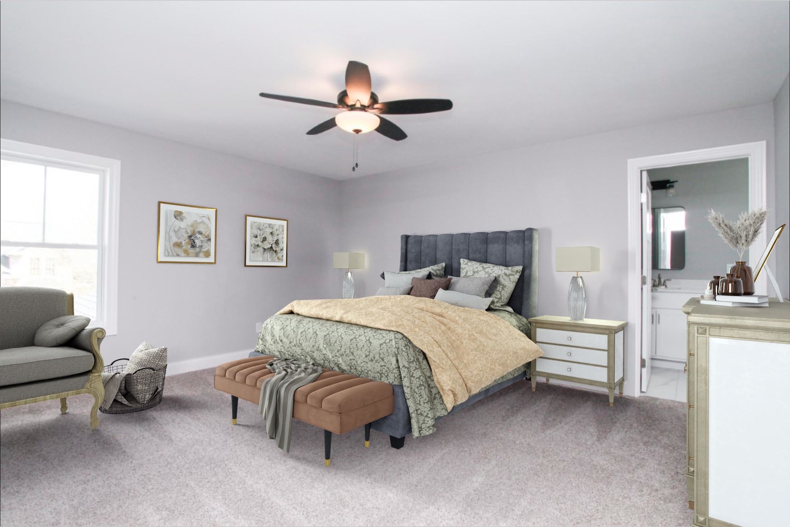 9 Brookstone Circle Bloomington, IL 61704 - Photo 5 of 40 a bedroom with a bed and furniture