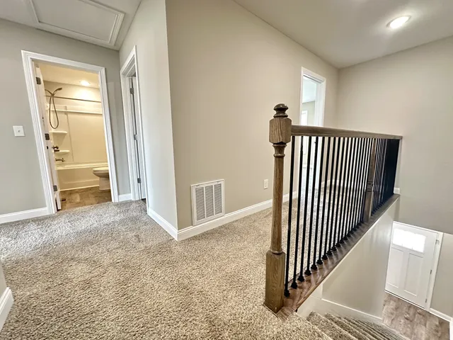 en view interior of a house with wooden floor